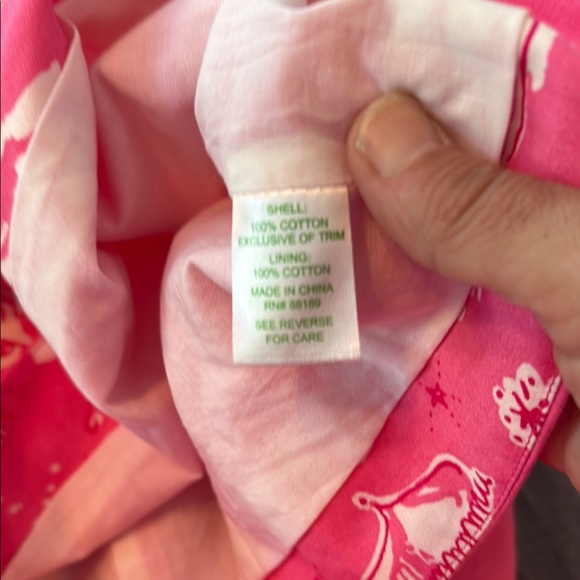 Lilly Pulitzer Strapless‎ Dress in Elegant Pink-with rhinestones/beads-worn 2x - Picture 7 of 8